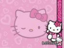 Hello Kitty wallpaper with tribal designs and hearts