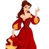 Belle in rochie rosie