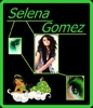 Selena Gomez cu negru si verde modificata