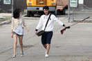 Selena Gomez and Nick Jonas - Nick Jonas Leaves His House