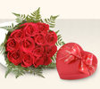 buchet de trandafiri cu inima