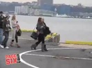 RARE VIDEO. MILEY CYRUS GETTING ON A HELICOPTER 107