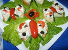 aperitive cu salata de  fasole pastai si maioneza