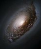 Panglica de Praf Cosmic in jurul Galaxiei Ochiul Negru