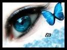 Ochi albastru+Fluture albastru