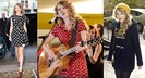 taylor swift style queen off duty polka dot dress