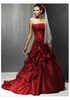 strapless-a-line-princess-asymmetrical-pick-up-skirt-chapel-train-wine-red-taffeta-wedding-dress-wm-