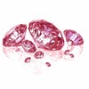 Pink diamonds scattered