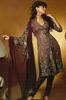 CordovanBrownShimmerGeorgetteEmbroideredWeddingSalwarKameez