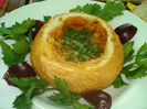 CIORBA DE FASOLE IN BOL DE PAINE