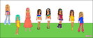 dolls in park
