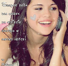 Selena : ( socata ) Wow,trebuie sa inchid,pa Sarah!
