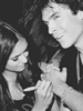 black-and-white-elena-e-damon-ian-somerhalder-nina-dobrev-the-vampire-diaries-Favim.com-118725