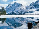 Lake Snow Mountain Carson Peak Sierra Nevada California