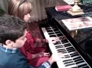 Debby Ryan gives Cameron a quick piano lesson 051
