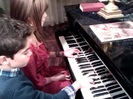Debby Ryan gives Cameron a quick piano lesson 056