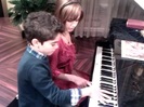 Debby Ryan gives Cameron a quick piano lesson 092