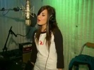 Demi in the recording studio. 214