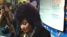 Demi on Kiss FM rocking her new hat (15)