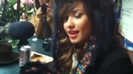 Demi on Kiss FM rocking her new hat (36)