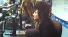 Demi on Kiss FM rocking her new hat (77)
