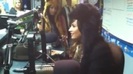 Demi on Kiss FM rocking her new hat (79)