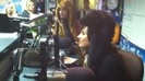 Demi on Kiss FM rocking her new hat (82)