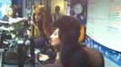 Demi on Kiss FM rocking her new hat (83)