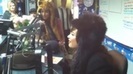 Demi on Kiss FM rocking her new hat (116)