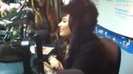 Demi on Kiss FM rocking her new hat (148)