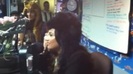 Demi on Kiss FM rocking her new hat (161)