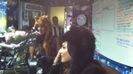 Demi on Kiss FM rocking her new hat (166)