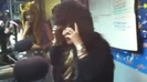 Demi on Kiss FM rocking her new hat (195)