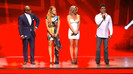 Demi Lovato joins X Factor USA judges on stage 09003