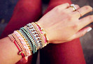 chic colorful diamond bracelets-f36939