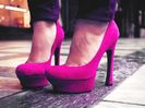 pink high heel shoes-f92139