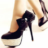 simply classic black high heels-f48086