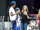 Demi Lovato\'s Entrance at Souncheck 2009