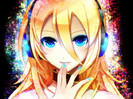 Konachan.com - 106496 blonde_hair blue_eyes close headphones lily_(vocaloid) vocaloid yuuki_kira