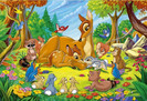 Imagini Bambi si prietenii iepurasul Bocanila, sconcsul Flower, pasarele, veverite  - 2