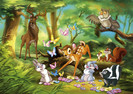 Imagini Bambi si prietenii iepurasul Bocanila, sconcsul Flower, pasarele, veverite  - 7