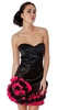 detaliu-Rochie_de_seara_din_saten,_negru_cu_fuchsia-12197