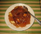 Dulceata de pere,mere,stafide si migdale,Octombrie 2012