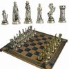 Set de sah_ Richard cu piese de zinc si masa de cupru _ 575 lei