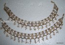 White_kundan_Beads_Gold_tone_Bells_payal