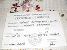 Certificatul lui de origine...