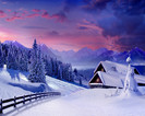 peisaje de iarna la munte