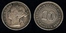 10 centi, Straits Settlements, Regina Victoria, 1900, 141