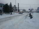 intersectia din centrul orasului iarna