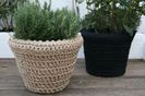 vaso em crochet